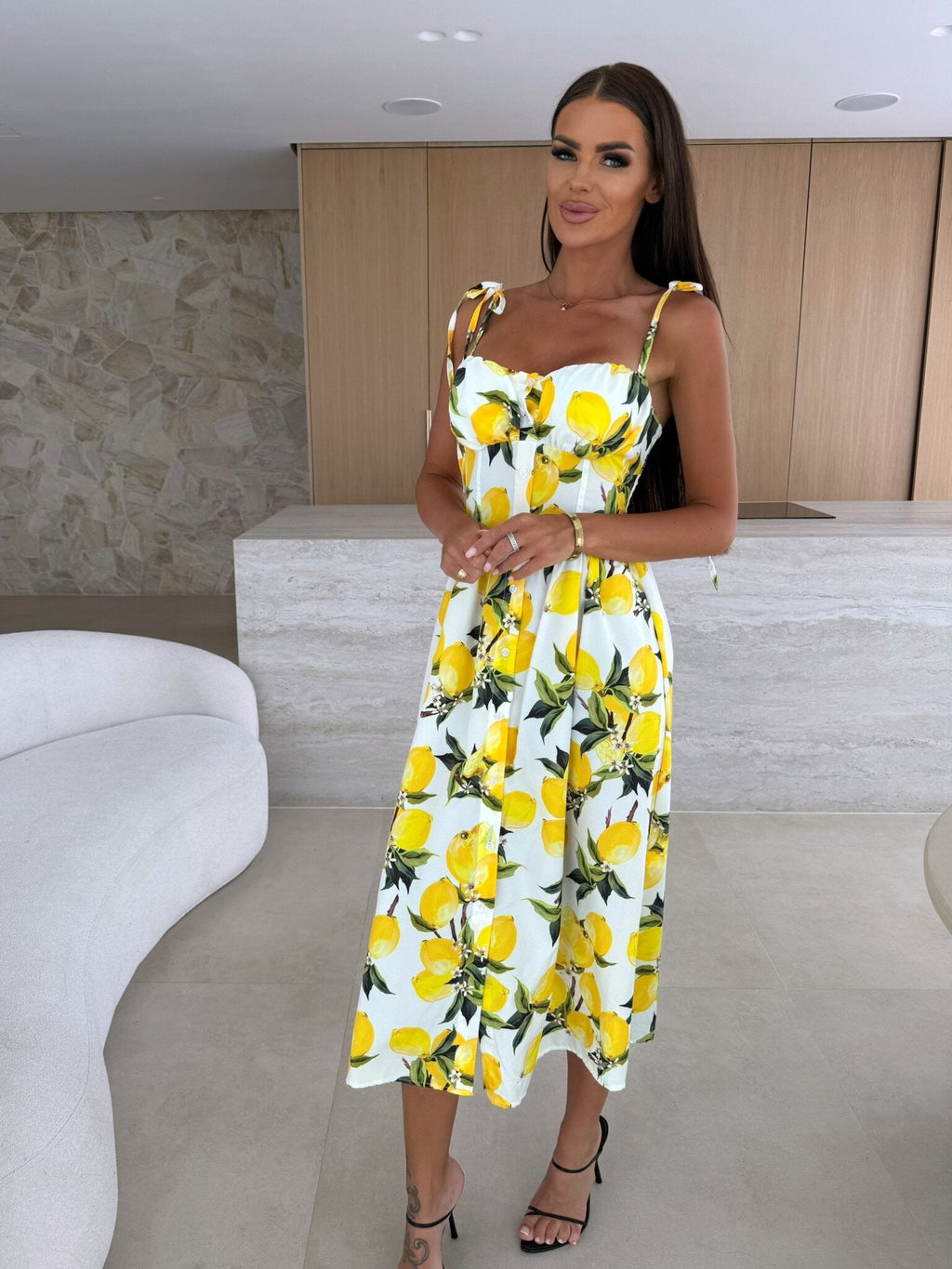 Summer Fashion Sleeveless Women Sling Dress Print Elegant Casual Long Party Evening Dress