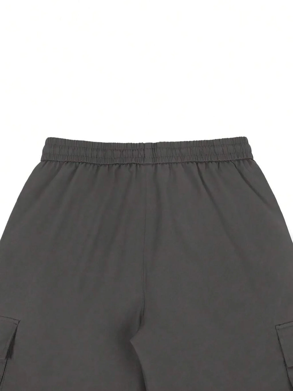 Men's 3/4-Length Cargo Shorts — Woven Twill Fabric, Multi-Pocket Casual Trousers. Non-Stretch Adult Apparel for Summer