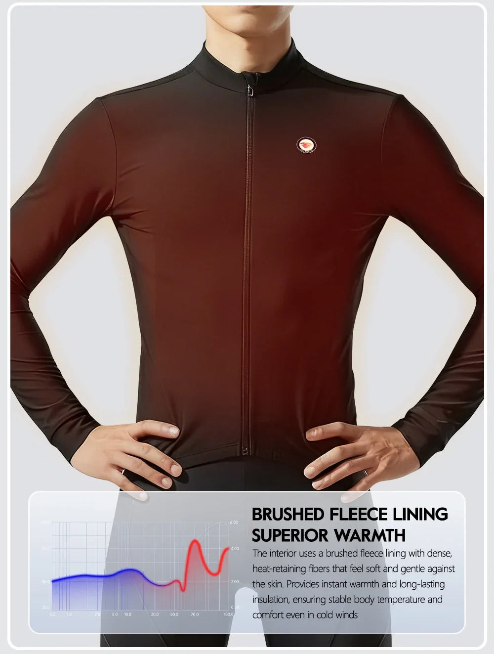 Men Cycling Jacket Winter Thermal Fleece Windbreaker UPF 50+ Sun Protection MTB Bicycle Clothing Bike Coat Riding Windproof