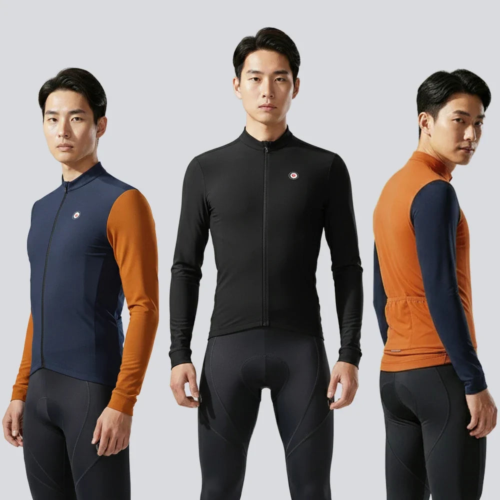 Men Cycling Jacket Winter Thermal Fleece Windbreaker UPF 50+ Sun Protection MTB Bicycle Clothing Bike Coat Riding Windproof
