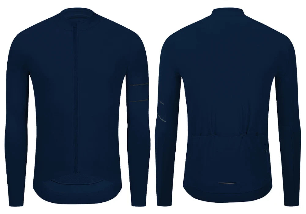 Cycling Jersey 10-20°C Autumn Long Sleeve Road Bike Clothes Thermal Fleece Warmth  MTB Bicycle Jersey