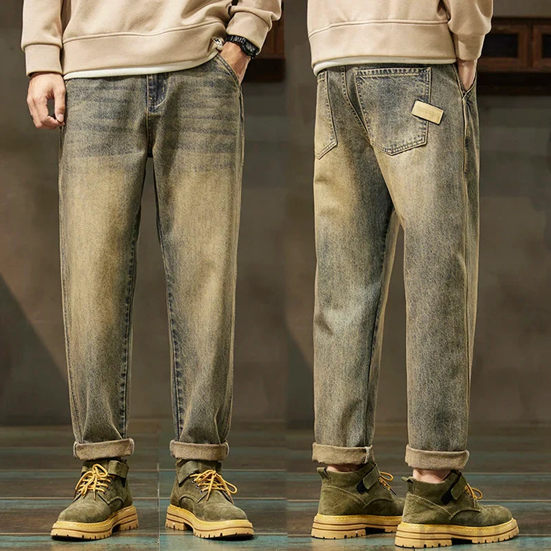 Black Jeans Men Harem Pants Loose Fit Denim Trousers Baggy Pants Mens Desinger Clothing Oversized 42 Cowboys 2024 New Kpop