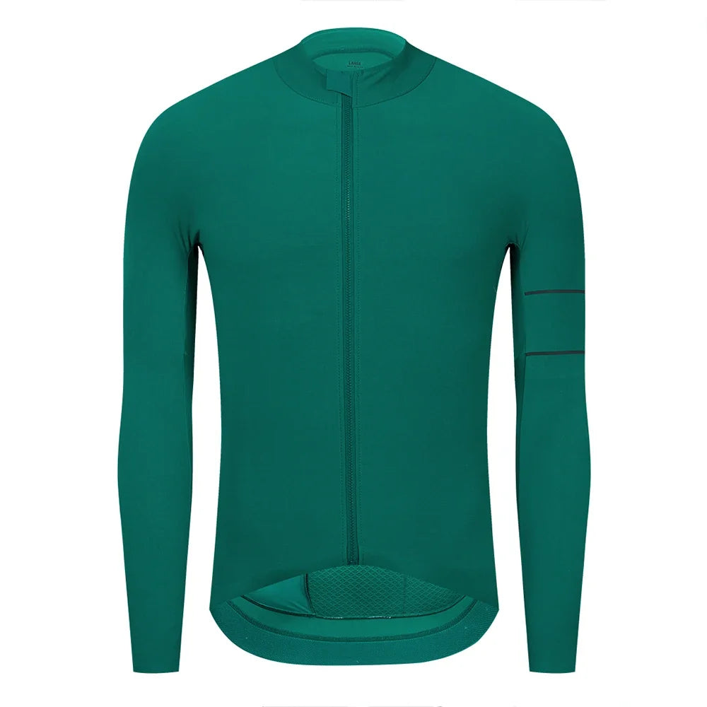 Cycling Jersey 10-20°C Autumn Long Sleeve Road Bike Clothes Thermal Fleece Warmth  MTB Bicycle Jersey