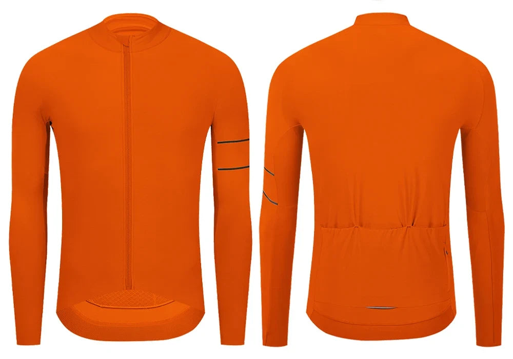 Cycling Jersey 10-20°C Autumn Long Sleeve Road Bike Clothes Thermal Fleece Warmth  MTB Bicycle Jersey