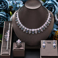 2024 New Fashion Turquoise UAE Dubai Bridal Jewelry Set For Women Wedding Party Nigerian African Necklace Earring Set
