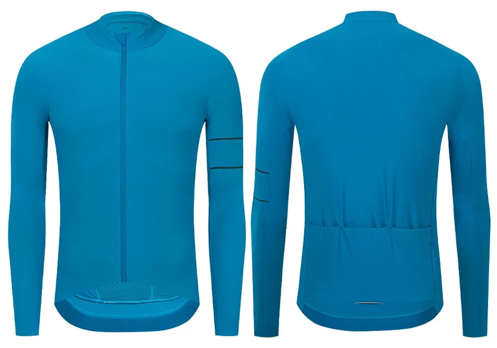Cycling Jersey 10-20°C Autumn Long Sleeve Road Bike Clothes Thermal Fleece Warmth  MTB Bicycle Jersey