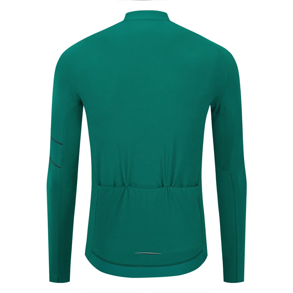 Cycling Jersey 10-20°C Autumn Long Sleeve Road Bike Clothes Thermal Fleece Warmth  MTB Bicycle Jersey