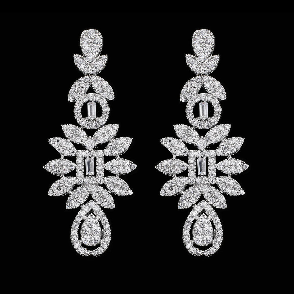 2025 Hot Sale Bridal Wedding Jewelry Sets for Women 4 Pieces Wedding Party Zirconia Necklace Bracelet with Adjustable Chain