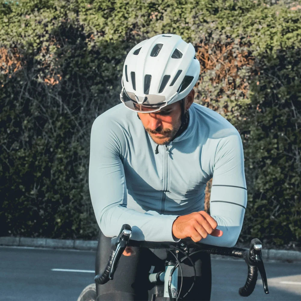 Cycling Jersey 10-20°C Autumn Long Sleeve Road Bike Clothes Thermal Fleece Warmth  MTB Bicycle Jersey