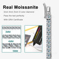 D Color Moissanite Tennis Necklace 925 Sterling Sliver Plated 18k Gold Necklace for Woman Man Hiphop Party Jewelry