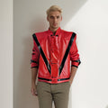 Michael Jackson Scary Night Red Leather Jacket Best Thriller Halloween Costume Christmas Gift