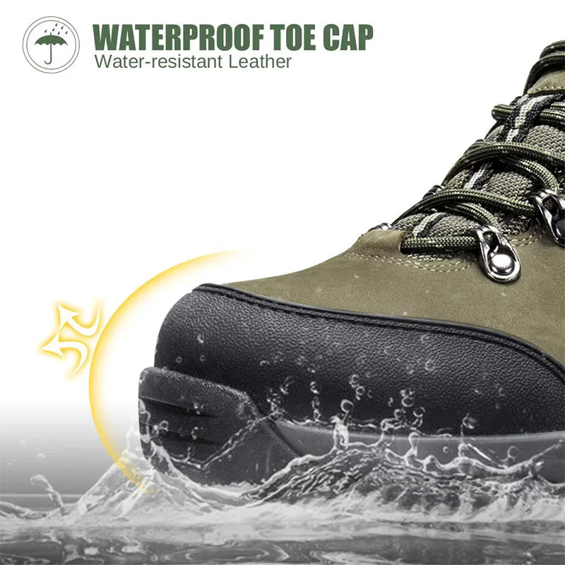 Hiking Shoes for Men Waterproof Outdoor Low-top Hiking Boots Leather Men's Trekking Shoes Walking Male Sneakers New