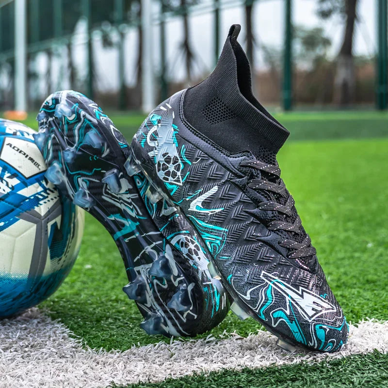Professional Adult Men's Breathable Football Shoes With Long Studs Wear-Resistant Anti Slip