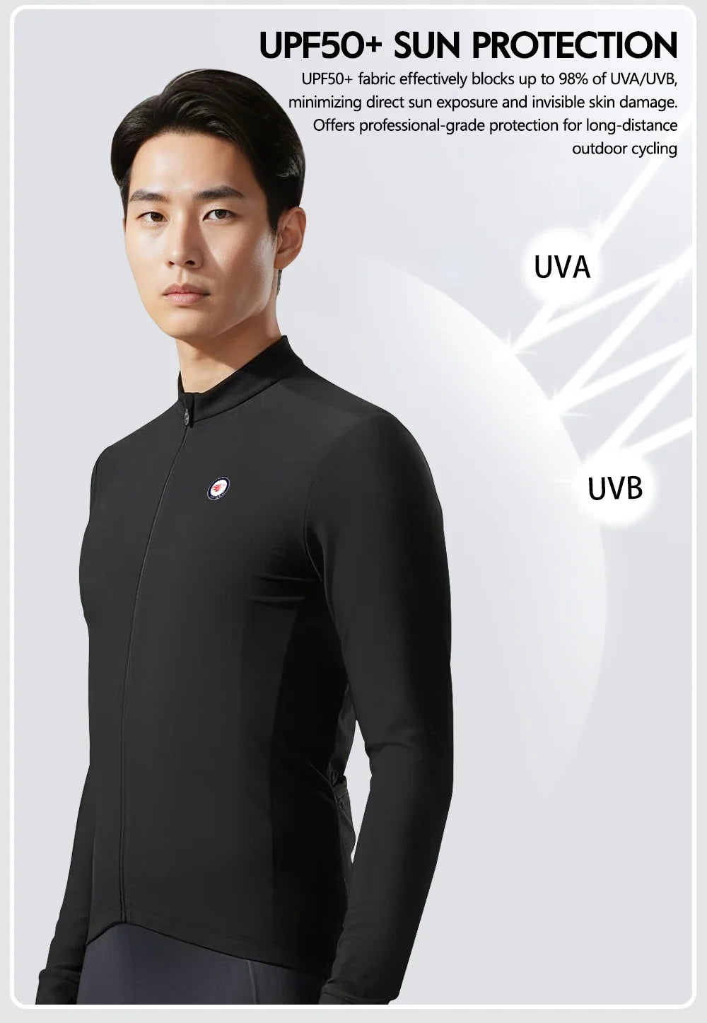 Men Cycling Jacket Winter Thermal Fleece Windbreaker UPF 50+ Sun Protection MTB Bicycle Clothing Bike Coat Riding Windproof