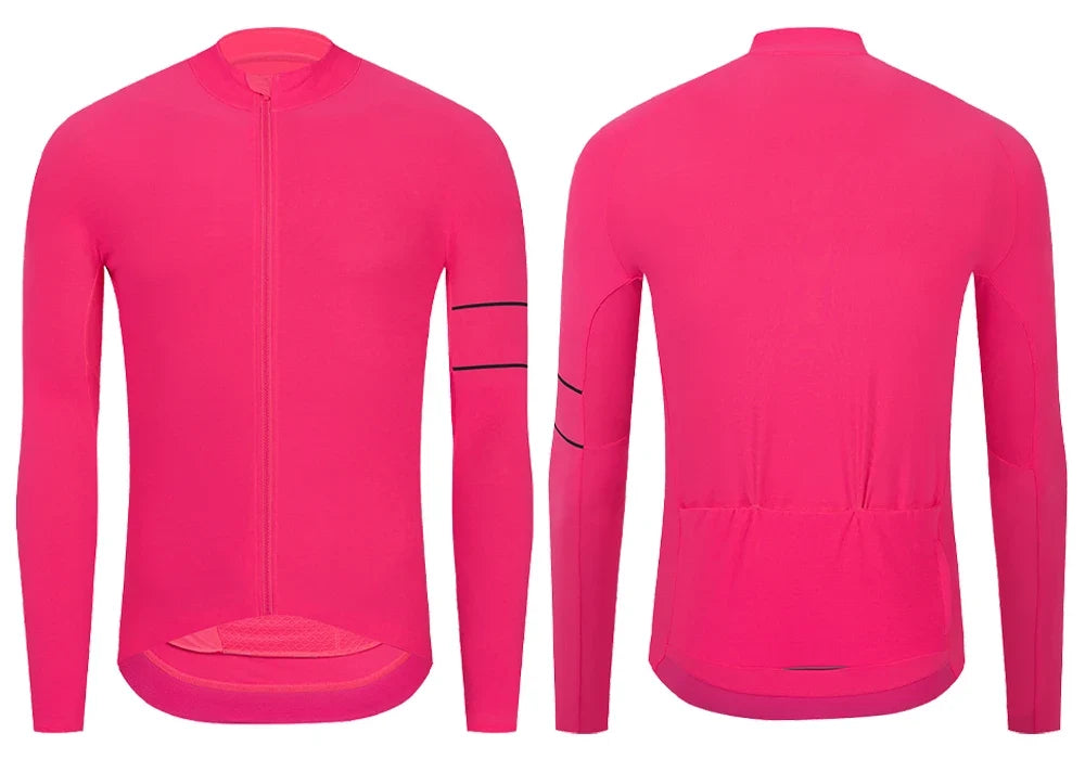 Cycling Jersey 10-20°C Autumn Long Sleeve Road Bike Clothes Thermal Fleece Warmth  MTB Bicycle Jersey