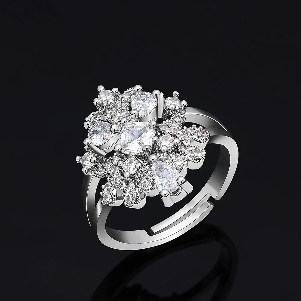 4pcs Bridal Zirconia Full Jewelry Sets For Women Party, Luxury Dubai Nigeria CZ Crystal Wedding Jewelry Sets