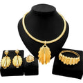 Women Jewelry Set Simple Pendant Dubai Gold Plated Necklace For Daily Party Pairing Summer Jewelry Free Shipping