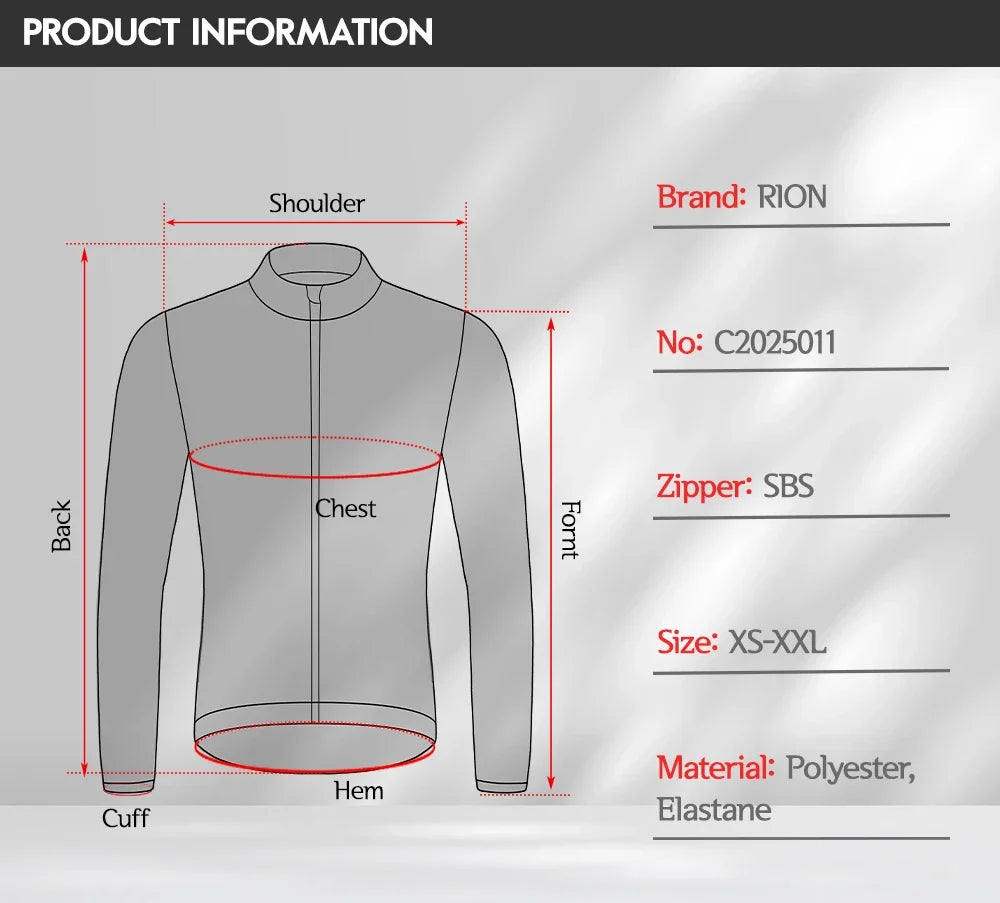 Men Cycling Jacket Winter Thermal Fleece Windbreaker UPF 50+ Sun Protection MTB Bicycle Clothing Bike Coat Riding Windproof