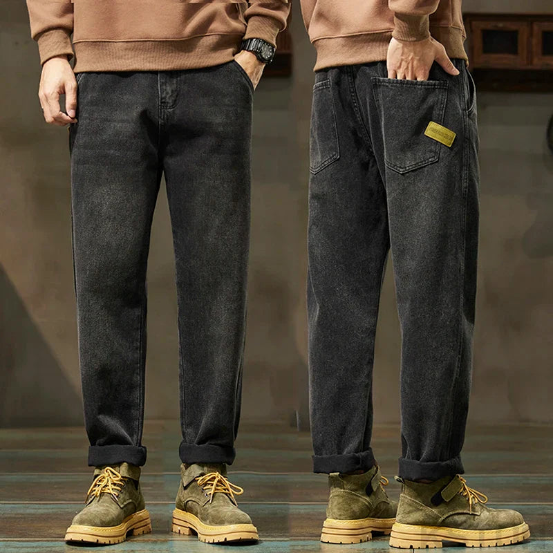 Black Jeans Men Harem Pants Loose Fit Denim Trousers Baggy Pants Mens Desinger Clothing Oversized 42 Cowboys 2024 New Kpop