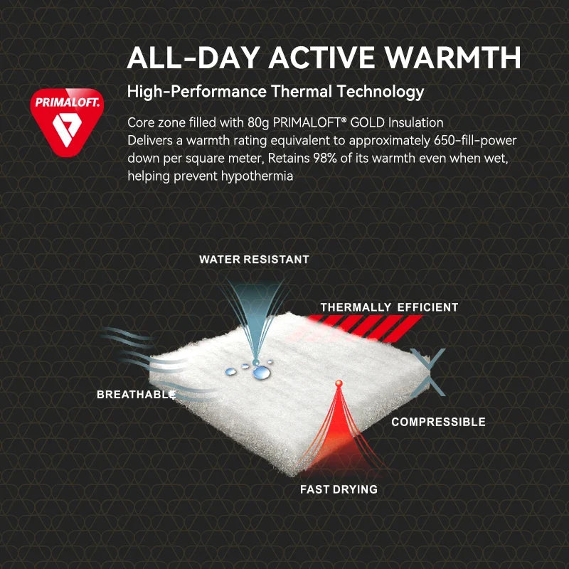 AT 40 Dynamic Insulated Jacket With Primaloft For Men Winter Warm Hoodied Outdoor Sports Jackets KG2330107