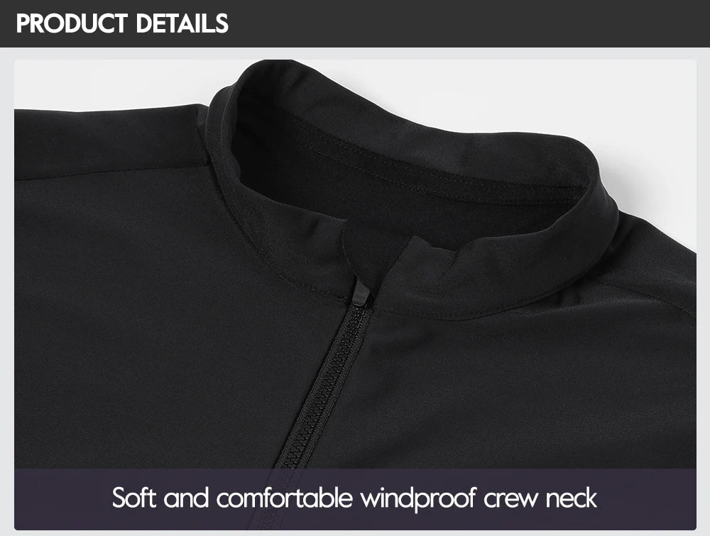 Men Cycling Jacket Winter Thermal Fleece Windbreaker UPF 50+ Sun Protection MTB Bicycle Clothing Bike Coat Riding Windproof