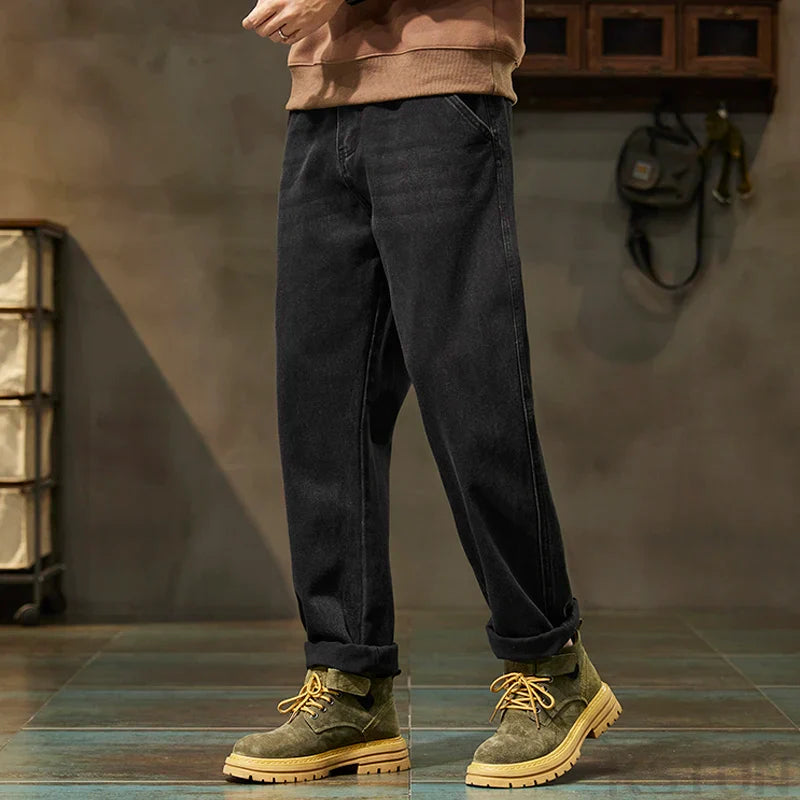 Black Jeans Men Harem Pants Loose Fit Denim Trousers Baggy Pants Mens Desinger Clothing Oversized 42 Cowboys 2024 New Kpop