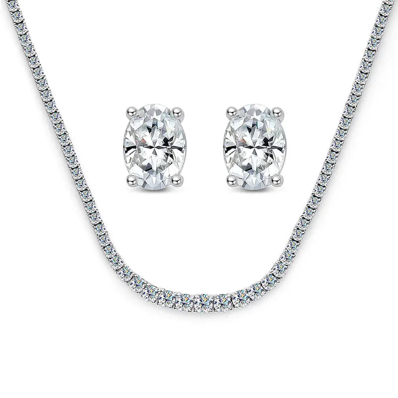 D Color Moissanite Necklace for Woman Birthday Party Jewely with GRA 925 Sterling Sliver Plated 18k White Gold Necklace