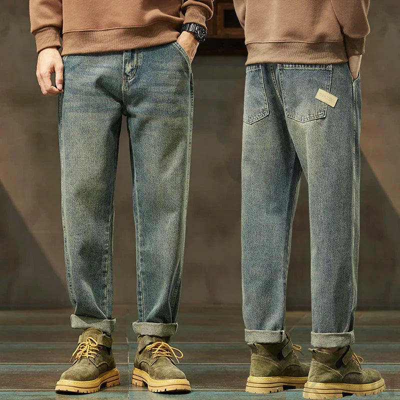 Black Jeans Men Harem Pants Loose Fit Denim Trousers Baggy Pants Mens Desinger Clothing Oversized 42 Cowboys 2024 New Kpop