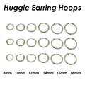 100 Pieces x Stainless Steel Huggie Hoop Earrings Gold Color Black Wholesale Stainless Steel Earring Hoops for Women or Men