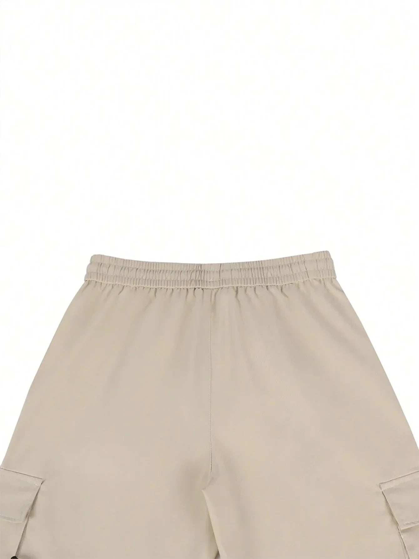 Men's 3/4-Length Cargo Shorts — Woven Twill Fabric, Multi-Pocket Casual Trousers. Non-Stretch Adult Apparel for Summer