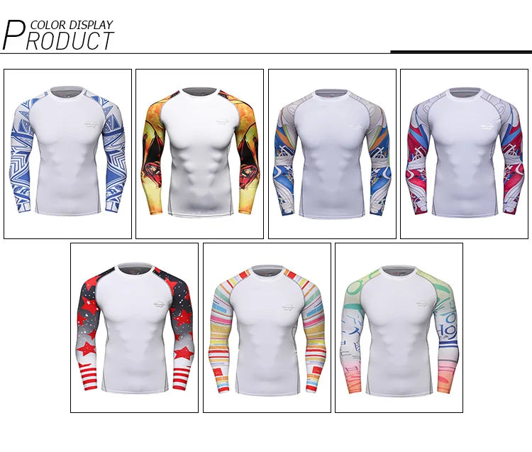 Clothes Full Sleeve White Rashguards For Swimwear Anti -uv Sunscreen T Shirt Boxing Trainning Wear Bjj Jiu Jitsu Rash Guard