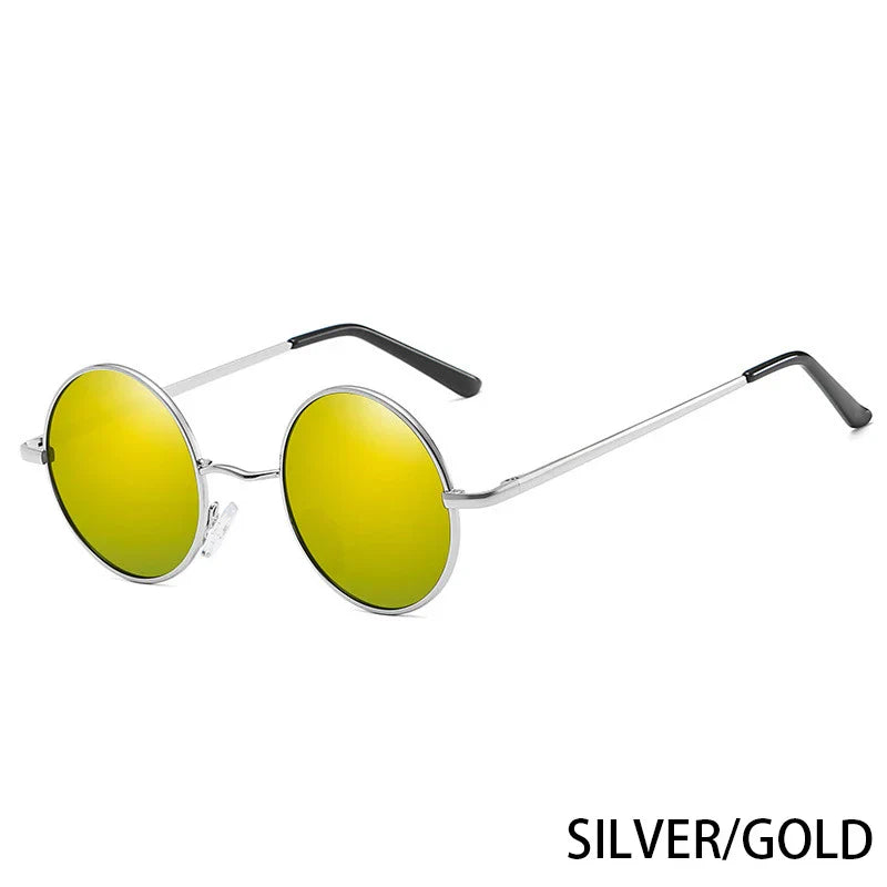 Retro Polarized Round Metal Frame Sunglasses Eyewear For Men and Women Driving Fishing Brand Designer Sun Glasses UV400