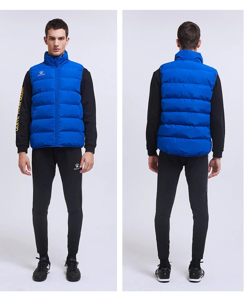 Sports Cotton Vest Men's  Autumn And Winter New Warm And Windproof Football  Sleeveless Cotton Jacket 8161MJ1001