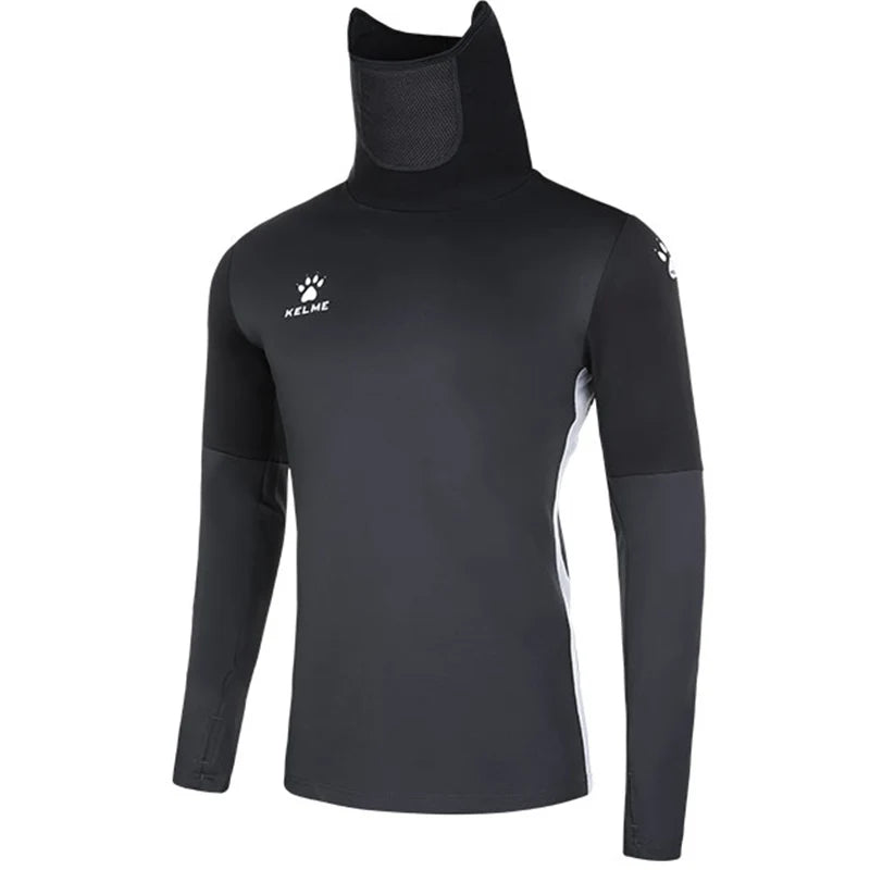 Pullover Training Wear Men Stretch Thumb Hole Design Base Warm Thickness Shirt Breathable Face Cover Sportswear 8161TT1003