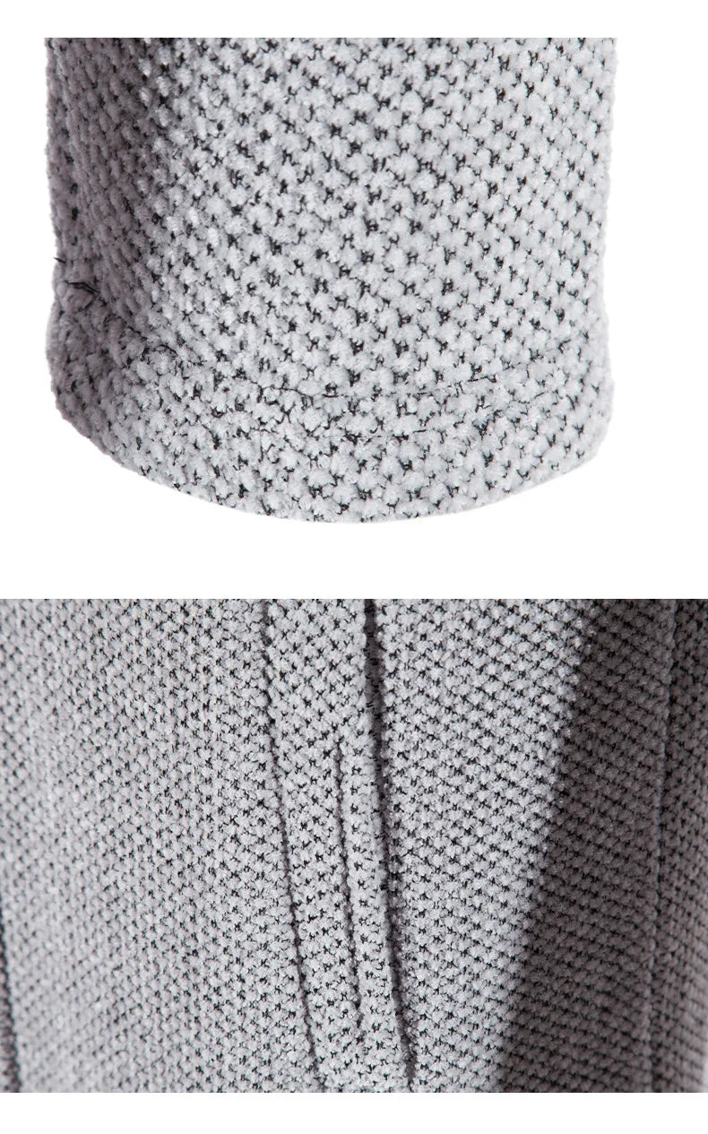 Autumn And Winter Cashmere Men's Cardigan Chenille Outer Sweater Coat Windbreaker Solid Color Fashion Clothing