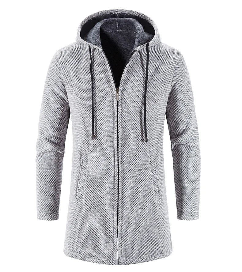 Autumn And Winter Cashmere Men's Cardigan Chenille Outer Sweater Coat Windbreaker Solid Color Fashion Clothing