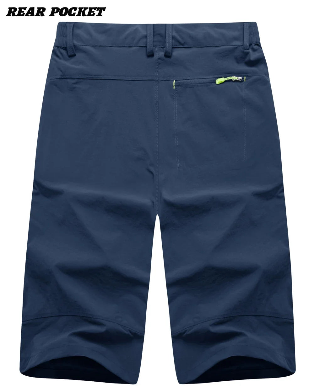 Below Knee Length Summer Waterproof Shorts Mens Quick Drying 3/4 Capri Pants Hiking Walking Sports Outdoor Nylon Shorts