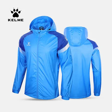 Men's Windbreaker Running Jacket Soccer Kid Hooded Windproof Coat Couple Training Waterproof Jacket Quick Dry 8061WT1005