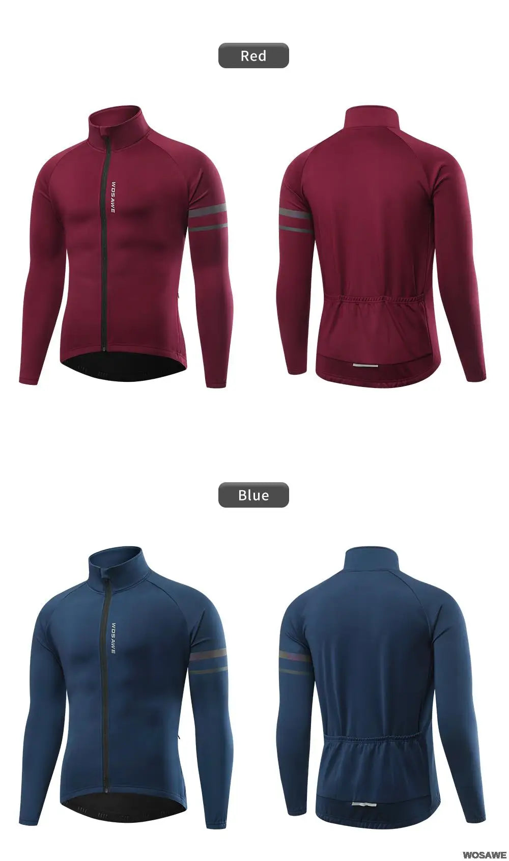 Men'sThermal Winter Cycling Jacket Fleece Lining Long Sleeve Jersey Windproof Running Riding Ciclismo Cycling Clothing