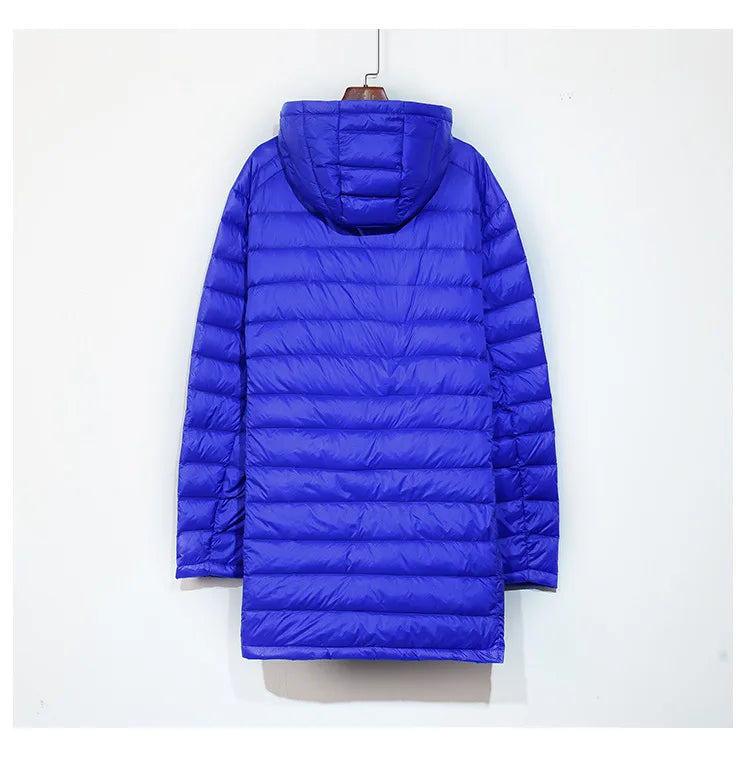 Plus 8XL Winter Long Duck Down Jacket Men Feather Parka Man Ultra Light Down Jacket Men Lightweight Warm Puffer Jackets