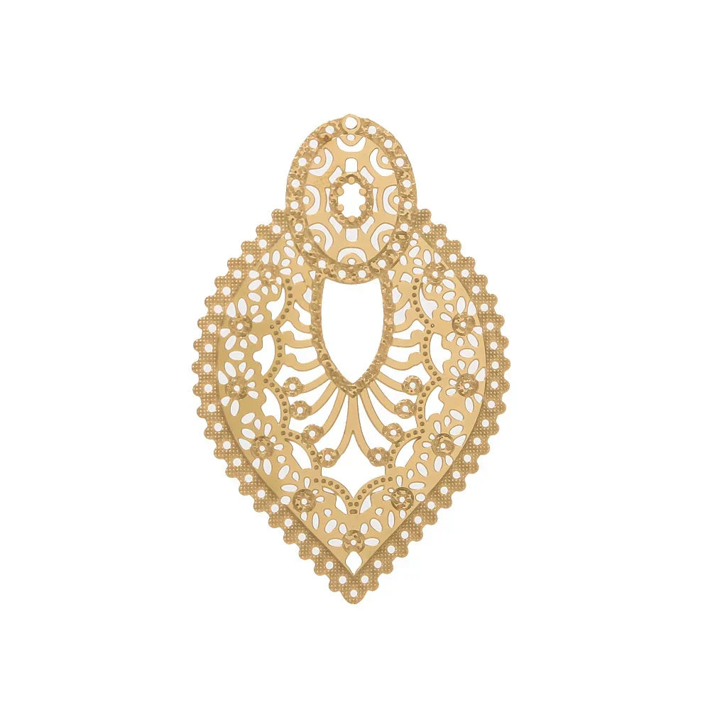 4pcs Gold Stainless Steel Filigree Earring Charm Pendants Connectors for Earring DIY Jewelry Making Supplies wholesale