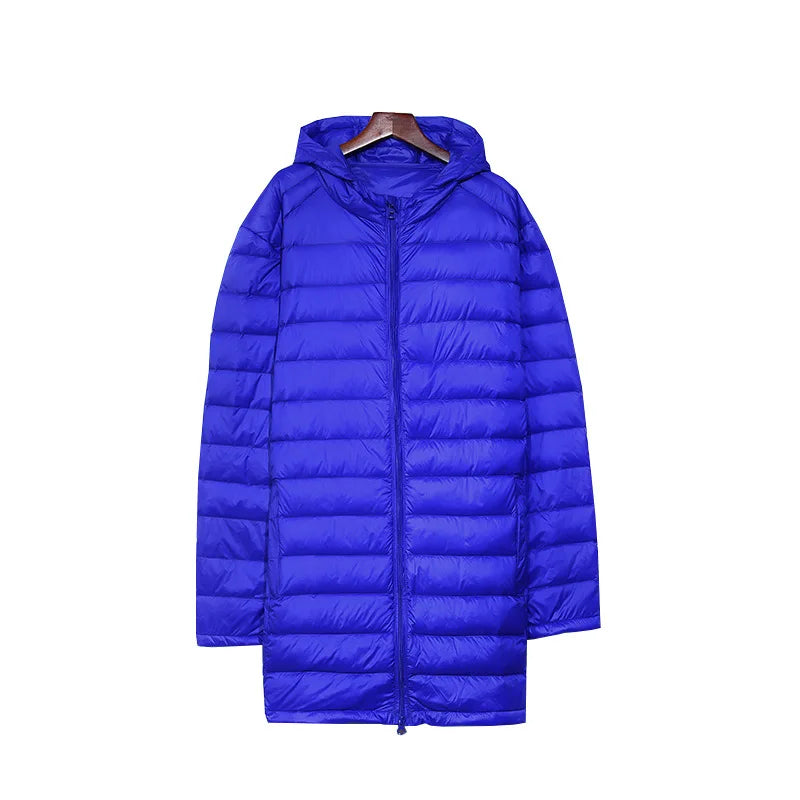 Plus 8XL Winter Long Duck Down Jacket Men Feather Parka Man Ultra Light Down Jacket Men Lightweight Warm Puffer Jackets