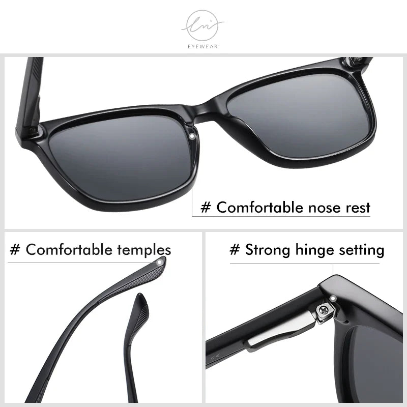 Polarized Sunglasses Men Women Fashion Square Shades Leopard Frame Ladies Travel UV400 Goggles Driving Sun Glasses