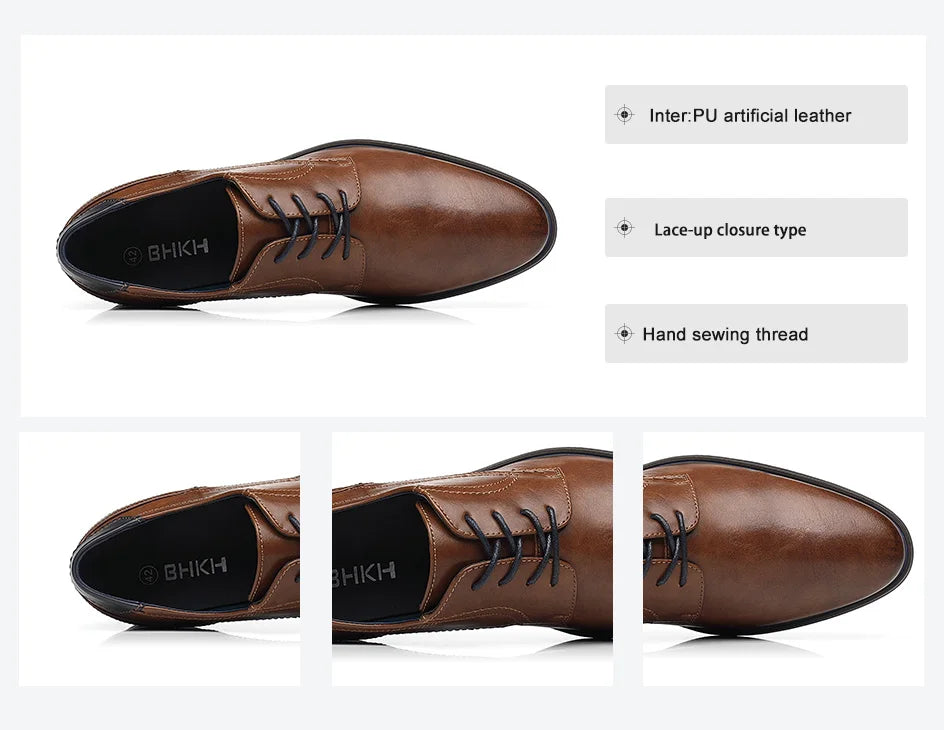 BHKH Men Casual Shoes  Autumn Fashion Leisure Walk Footwear Lace-up Classic Men Shoes New Men Casual Shoes