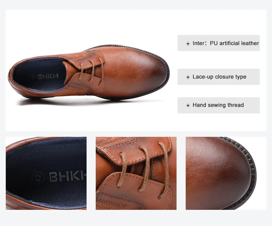 Male Sneakers Autumn/Winter traf Leather Men Casual Shoes Business Work Office Lace-up Dress shoes For Men Size47