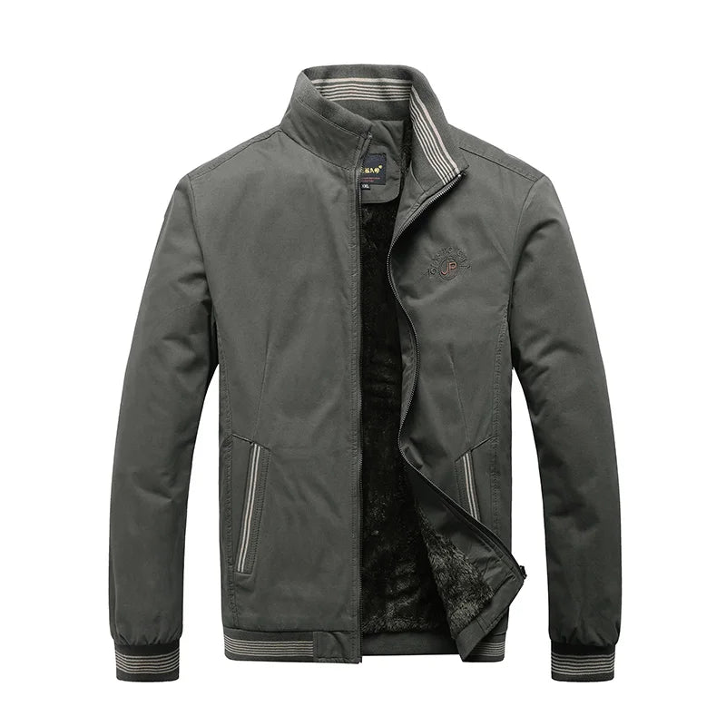2025 Autumn Men Jackets 100% Cotton Chaqueta Casual Solid Fashion Vintage Warm Vestes Coats High Quality M-5XL Winter Jacket Men