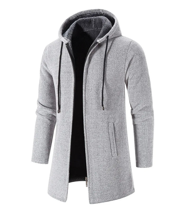 Autumn And Winter Cashmere Men's Cardigan Chenille Outer Sweater Coat Windbreaker Solid Color Fashion Clothing