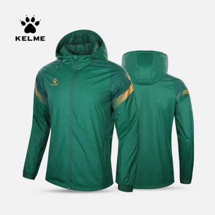 Men's Windbreaker Running Jacket Soccer Kid Hooded Windproof Coat Couple Training Waterproof Jacket Quick Dry 8061WT1005
