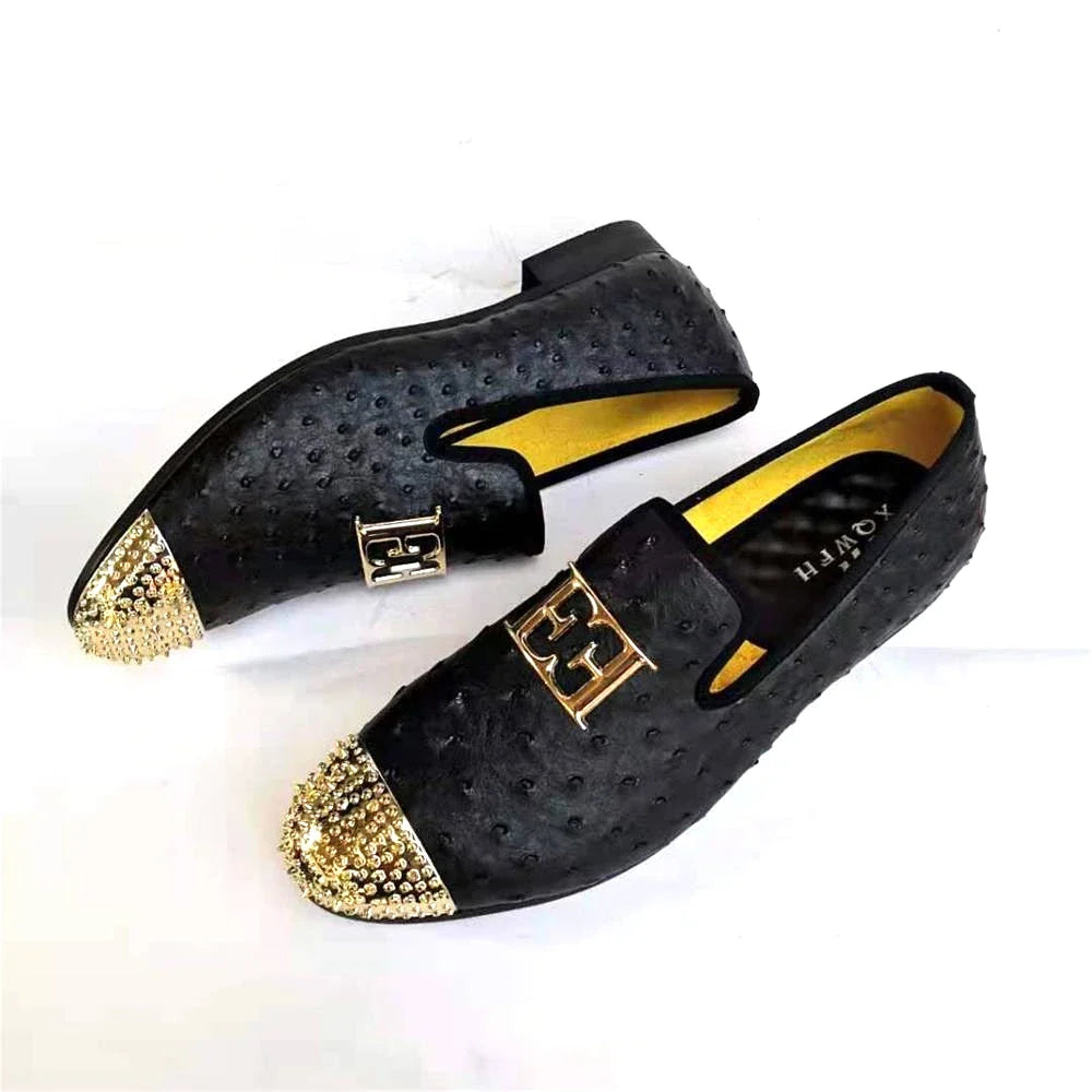 XQWFH 2021 Fashion Mens Loafers Bow Tie Black White Leather Slip On Moccasins Luxury Smoking Flats Men Wedding Dress Shoes