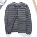 Matt Fabric Ultra Light Down Jacket Men V-neck Men's Down Jacket Slim Windproof Portable Lightweight Coat Warm Liner